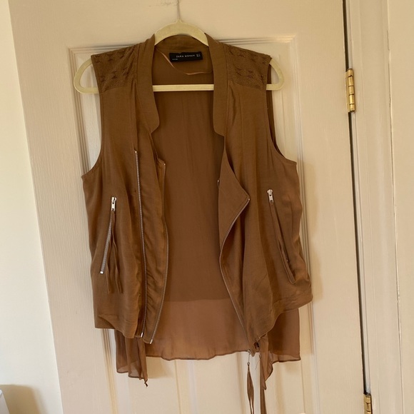Zara Slouchy Moto Vest Size: M - Picture 3 of 4